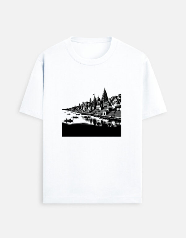 Kashi Vishwanath temple ghats with Ganga river T-Shirt
