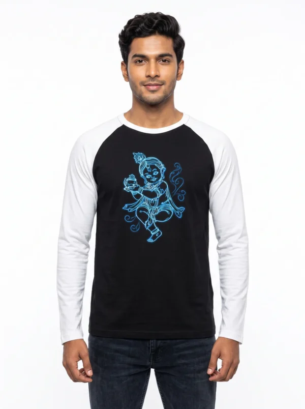 Bal Krishna Makhan Raglan Full Sleeve T-Shirt