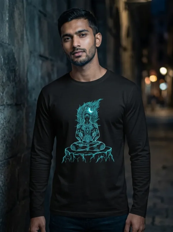 Shiv shankar dhyan Full Sleeve T-Shirt, 5 colors