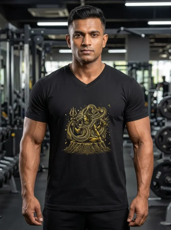 Om shiva V Neck T-Shirt