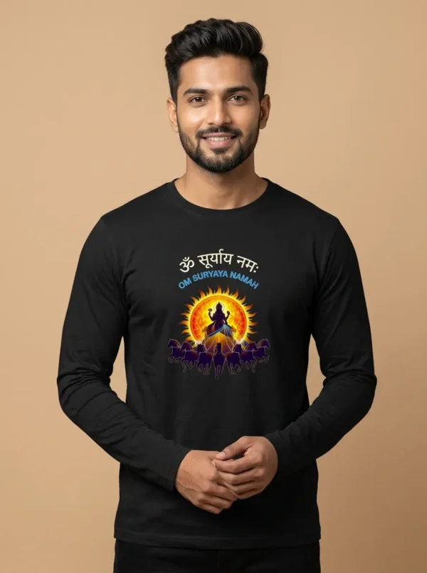 OM SURYAY NAMHA Full Sleeve T-Shirt, 5 colors