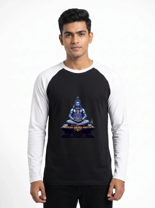 Lord Shiva dhyan Full sleeve Raglan T-Shirt